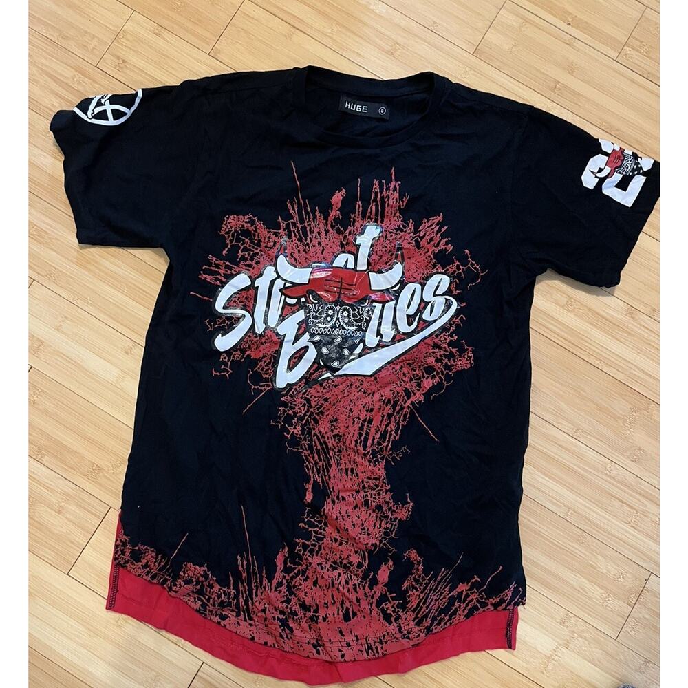 Chicago Bulls Legend Street Bullies T shirt Size L -HUGE BRAND  #23 Jordan
